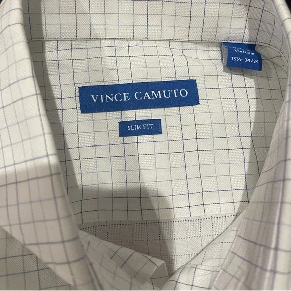 Vince Camuto Cutaway collar dress shirt Slim Fit Sz 15.5 34/35 - Picture 7 of 10